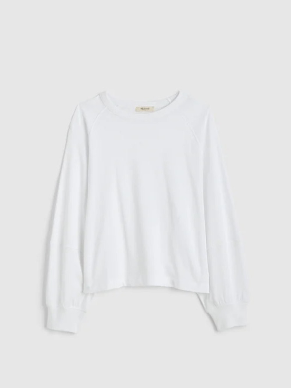 Madewell Relaxed Long-Sleeve Raglan Tee in White